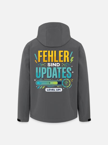 Fehler Werden Updates Level Up - Recycelte Männer Softshell-Jacke von Stanley/Stella - Schwarz