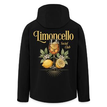 Limoncello Social Club - Men’s Recycled Softshell Jacket by Stanley/Stella - black - Back - AI Model Male 185 light (185cm)