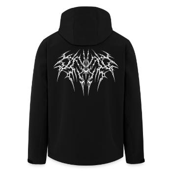 Abtraktes Goth Neo Tribal Design - Men’s Recycled Softshell Jacket by Stanley/Stella - black - Back - AI Model Male 185 light (185cm)