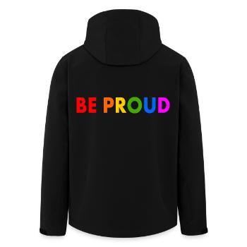 Be proud - Recycelte Männer Softshell-Jacke von Stanley/Stella - Schwarz - Hinten - AI Model Male 185 light (185cm)