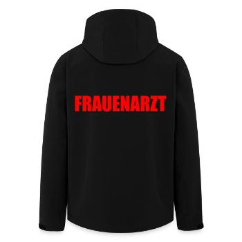 Frauenarzt - Recycelte Männer Softshell-Jacke von Stanley/Stella - Schwarz - Hinten - AI Model Male 185 light (185cm)