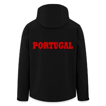 portugal - Recycelte Männer Softshell-Jacke von Stanley/Stella - Schwarz - Hinten - AI Model Male 185 light (185cm)