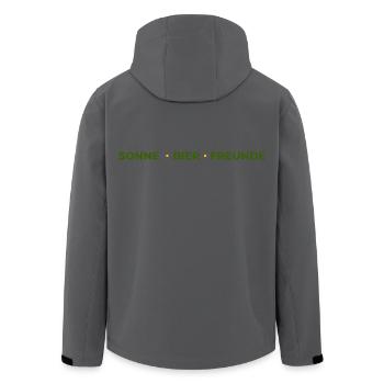 Sonne Bier FreundeT-Shirt–Frühlingsfest Biergarten - Recycelte Männer Softshell-Jacke von Stanley/Stella - Schwarz - Hinten - AI Model Male 185 light (185cm)