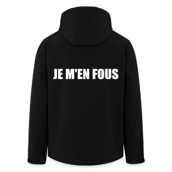 je m'en fous - Recycelte Männer Softshell-Jacke von Stanley/Stella - Schwarz - Hinten - AI Model Male 185 light (185cm)