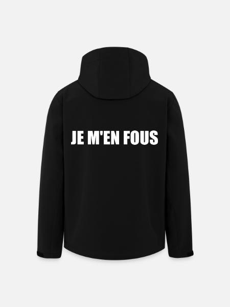 je m'en fous - Veste softshell homme en polyester recyclé Stanley/Stella - noir