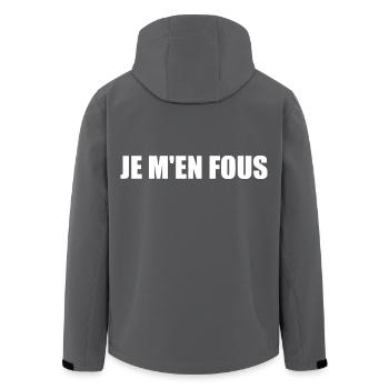je m'en fous - Veste softshell homme en polyester recyclé Stanley/Stella - charbon - Dos - AI Model Male 185 light (185cm)