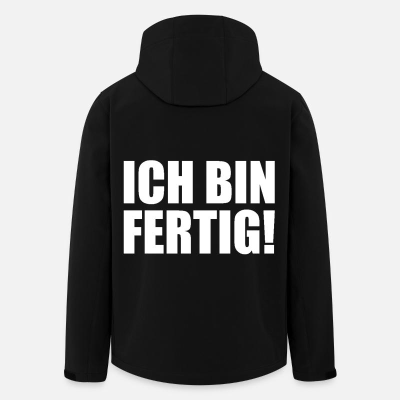 Ich bin fertig - Recycelte Männer Softshell-Jacke von Stanley/Stella - Schwarz