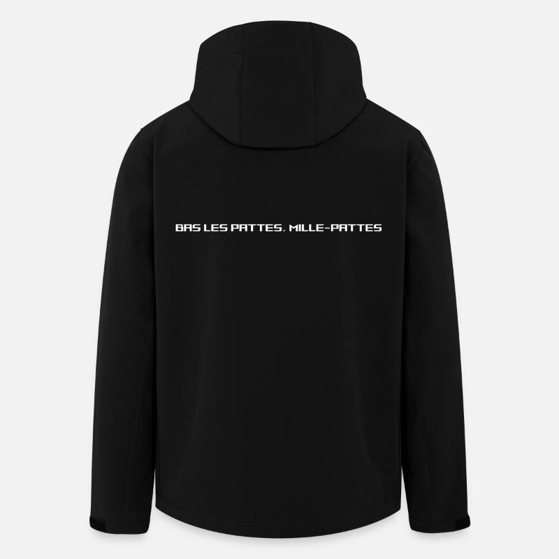 BAS LES PATTES, MILLE-PATTES - Veste softshell homme en polyester recyclé Stanley/Stella - noir