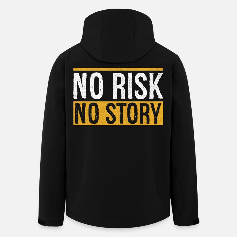 no risk no story - Recycelte Männer Softshell-Jacke von Stanley/Stella - Schwarz