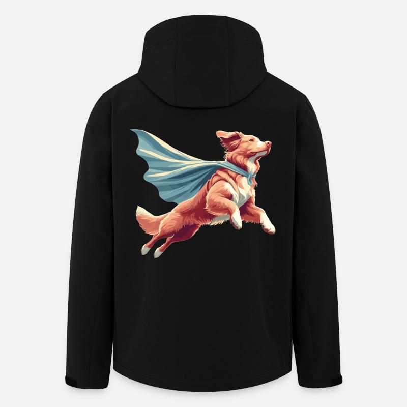 Super Hund Nova Scotia Duck Tolling Retriever - Recycelte Männer Softshell-Jacke von Stanley/Stella - Schwarz