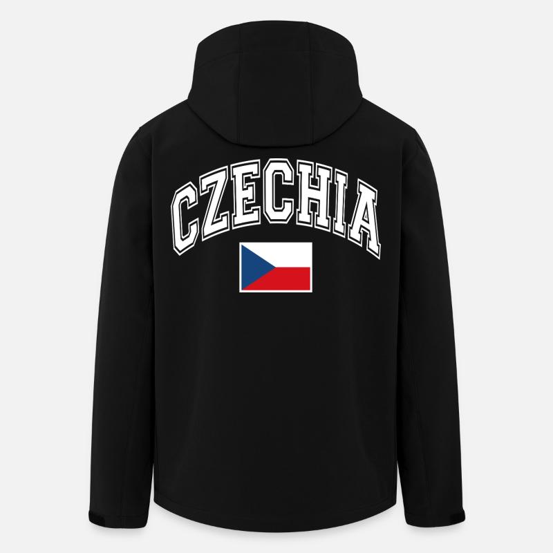 Drapeau de la République tchèque - Veste softshell homme en polyester recyclé Stanley/Stella - noir