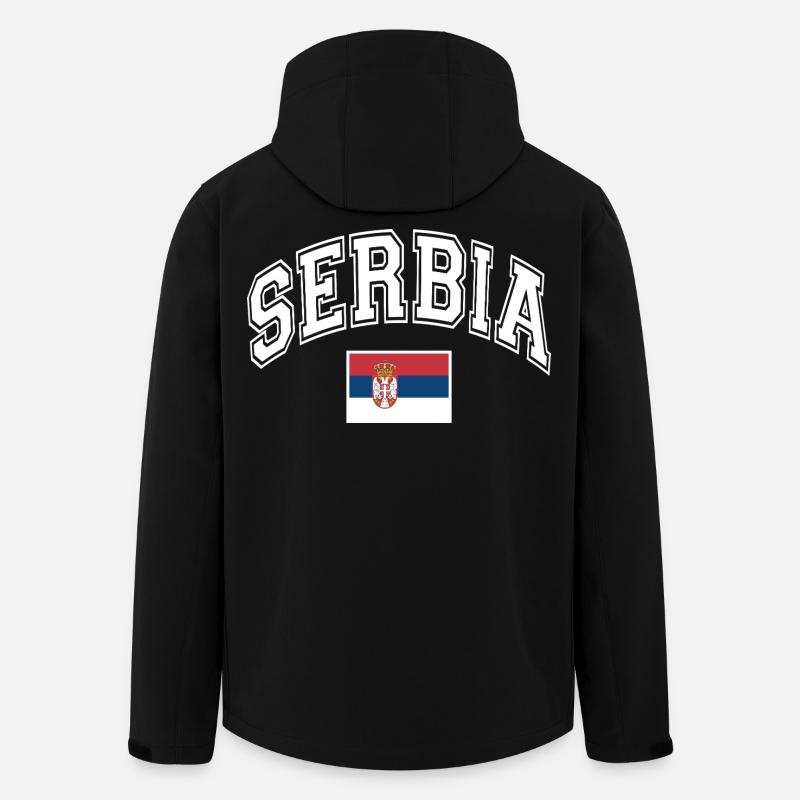 Serbien  - Recycelte Männer Softshell-Jacke von Stanley/Stella - Schwarz