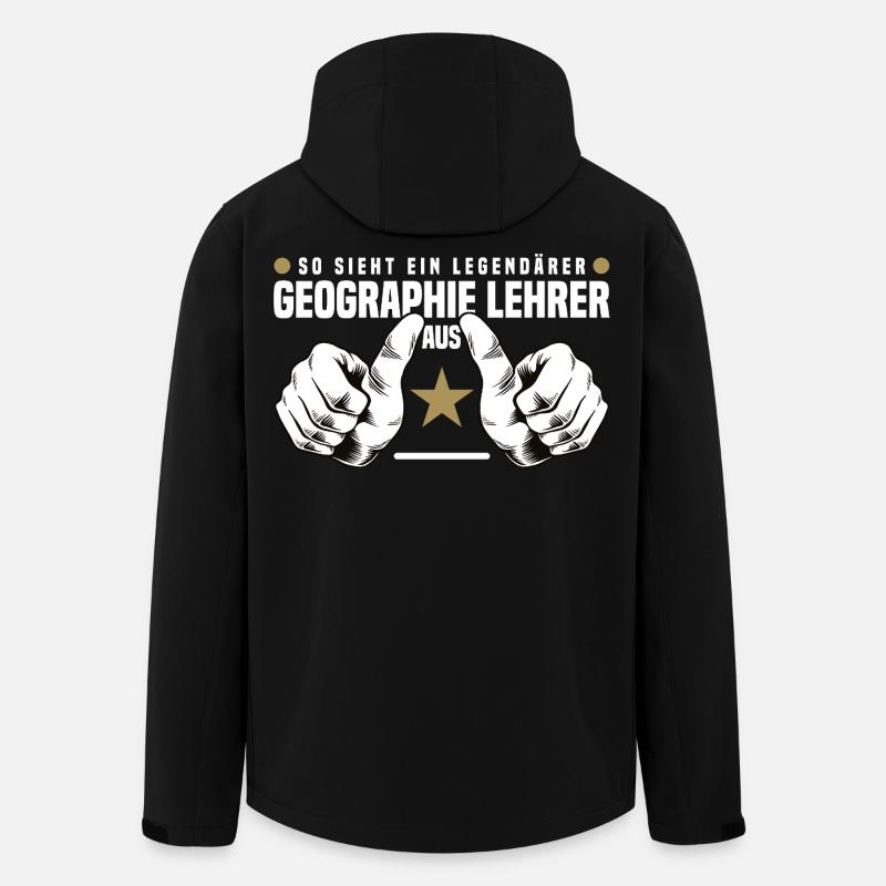 Geographielehrer - Recycelte Männer Softshell-Jacke von Stanley/Stella - Schwarz