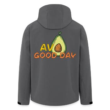 Funny Avo Good Day Avocado Fun Pun Fruit cute Gift - Men’s Recycled Softshell Jacket by Stanley/Stella - black - Back - AI Model Male 185 light (185cm)