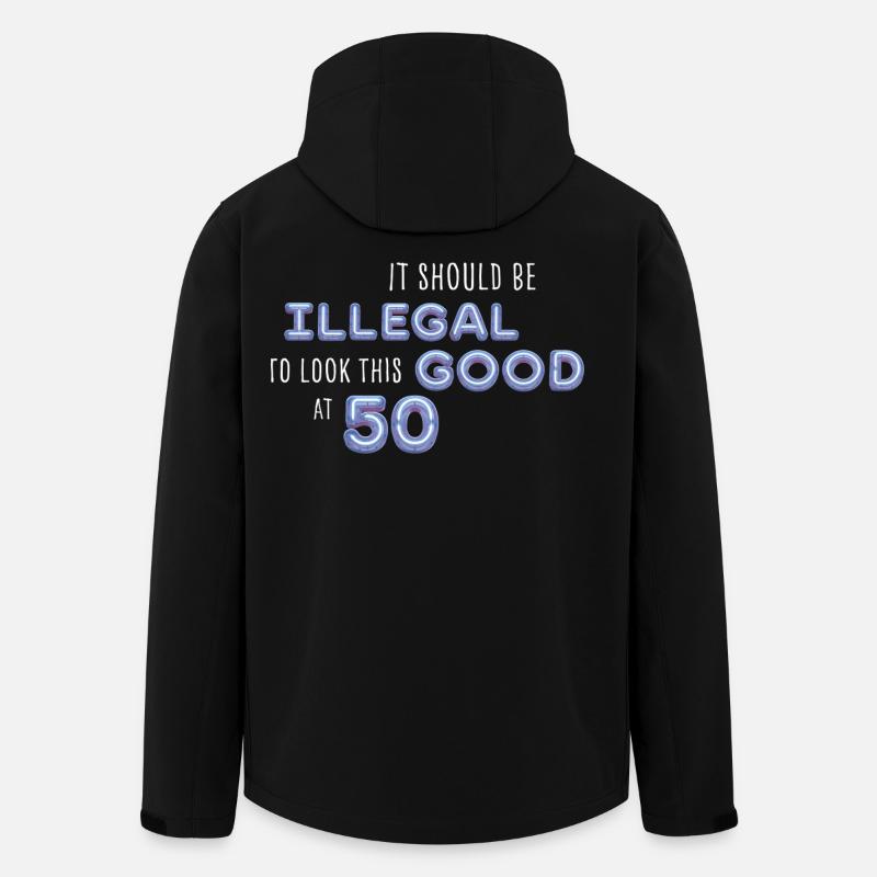 It should be illegal to look this good 50 Geschenk - Recycelte Männer Softshell-Jacke von Stanley/Stella - Schwarz