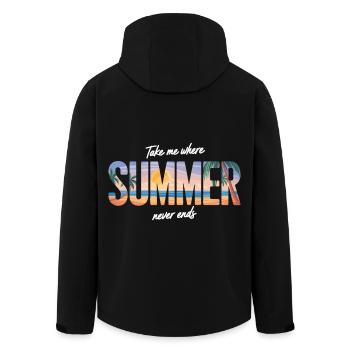 Chemise de vacances à la plage Summer Love - Veste softshell homme en polyester recyclé Stanley/Stella - noir - Dos - AI Model Male 185 light (185cm)