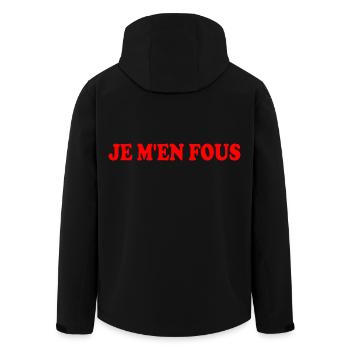 je m'en fous - Veste softshell homme en polyester recyclé Stanley/Stella - noir - Dos - AI Model Male 185 light (185cm)