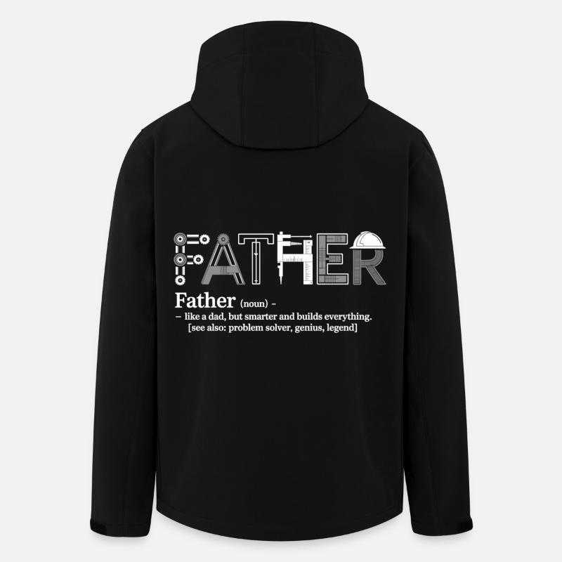 Father: The problem solver - Men’s Recycled Softshell Jacket by Stanley/Stella - black