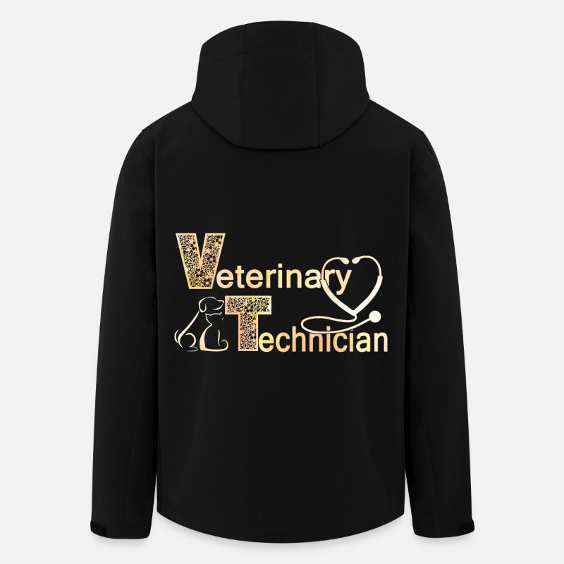 Veterinary Technician Vet Tech - Men’s Recycled Softshell Jacket by Stanley/Stella - black
