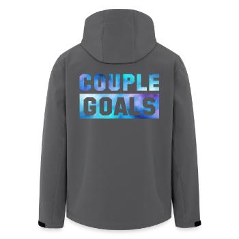 Couple Goals Couple Couple Relationship Valentine's Day - Men’s Recycled Softshell Jacket by Stanley/Stella - black - Back - AI Model Male 185 light (185cm)