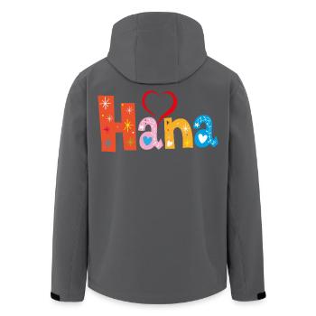 Personalisierter Hana-Name - Recycelte Männer Softshell-Jacke von Stanley/Stella - Schwarz - Hinten - AI Model Male 185 light (185cm)