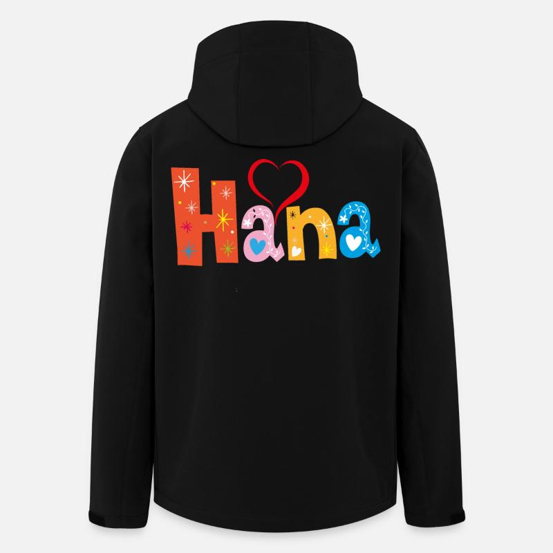 Personalized Hana Name - Men’s Recycled Softshell Jacket by Stanley/Stella - black