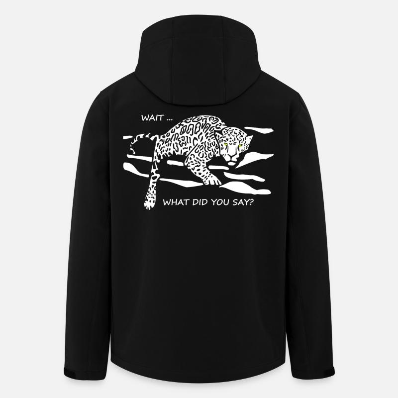 Leopard Awakened: What Did You Say? - Men’s Recycled Softshell Jacket by Stanley/Stella - black