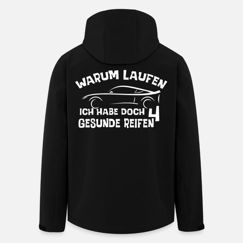 Warum laufen? Ich habe doch 4 gesunde Reifen? - Recycelte Männer Softshell-Jacke von Stanley/Stella - Schwarz