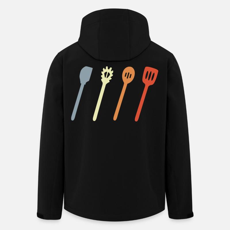 Kochlöffel Skizze - Recycelte Männer Softshell-Jacke von Stanley/Stella - Schwarz