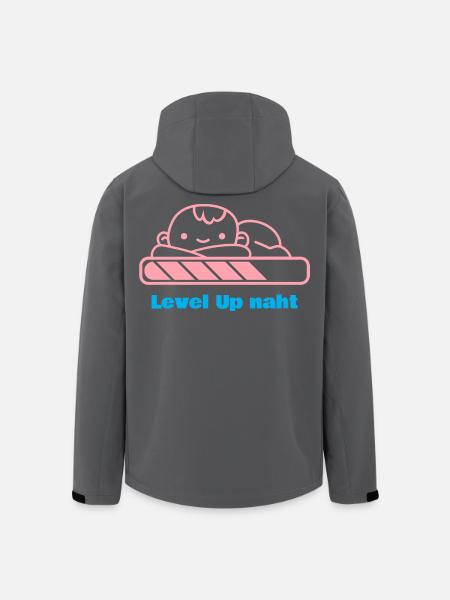 Level Up, Bald-Papa! - Recycelte Männer Softshell-Jacke von Stanley/Stella - Schwarz
