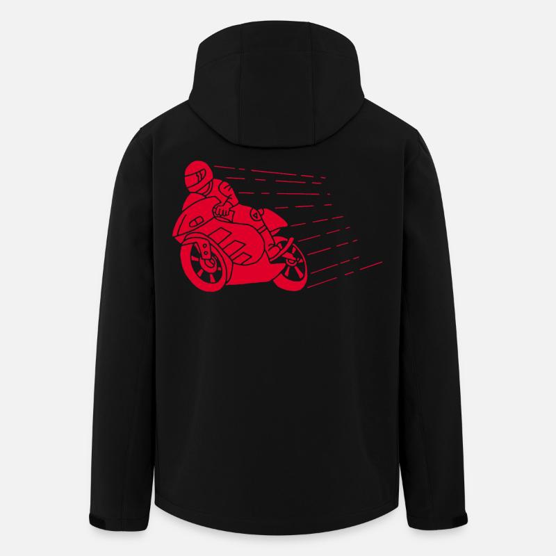 Red biker and speed - Men’s Recycled Softshell Jacket by Stanley/Stella - black