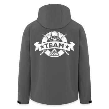 Eight Ball, Billardkugel, Billard Team, Name - Recycelte Männer Softshell-Jacke von Stanley/Stella - Anthrazit - Hinten - AI Model Male 185 light (185cm)