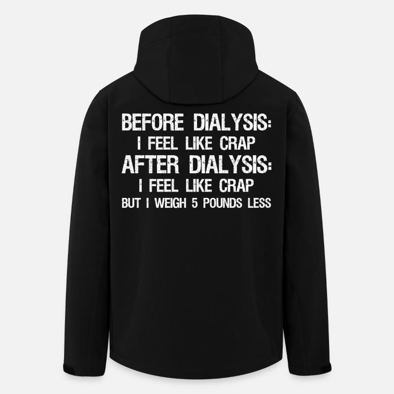 Före dialys och efter dialys en dialys - Softshelljacka herr i återvunnen polyester Stanley/Stella - svart
