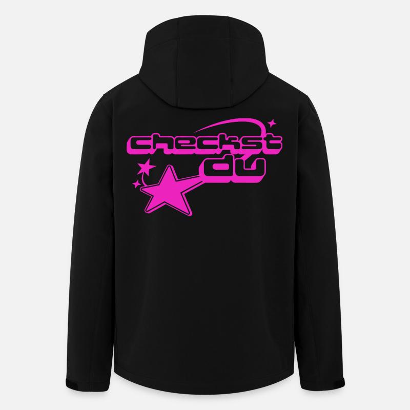 Neon Checkout Stern - Recycelte Männer Softshell-Jacke von Stanley/Stella - Schwarz