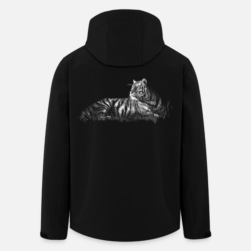 Tiger - Recycelte Männer Softshell-Jacke von Stanley/Stella - Schwarz