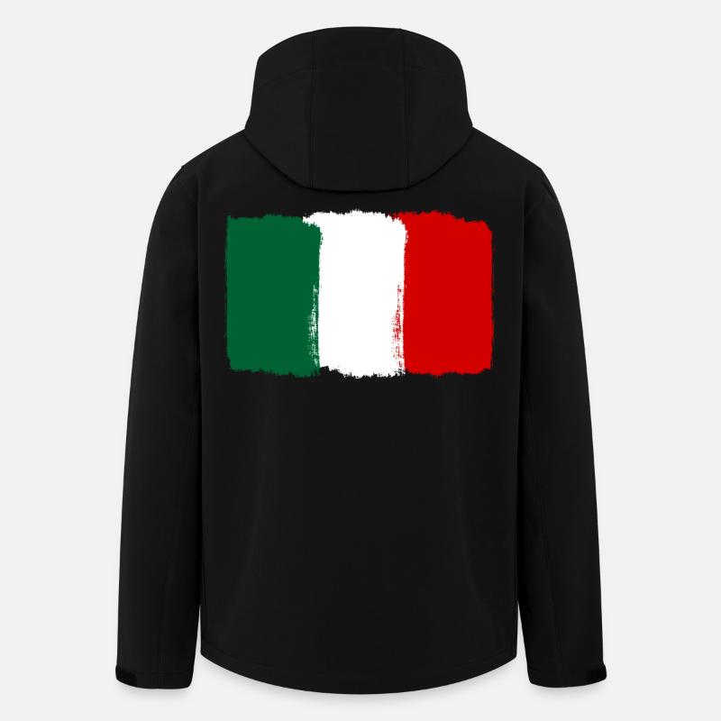 Italien Flagge used look - Recycelte Männer Softshell-Jacke von Stanley/Stella - Schwarz