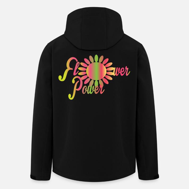 Flowers Power - Men’s Recycled Softshell Jacket by Stanley/Stella - black