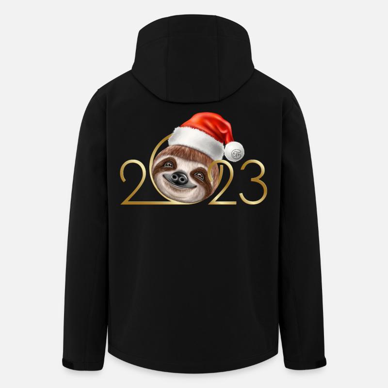 Paresseux du Nouvel An 2023 - Veste softshell homme en polyester recyclé Stanley/Stella - noir