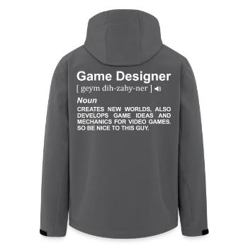 Signification du concepteur de jeu - Veste softshell homme en polyester recyclé Stanley/Stella - charbon - Dos - AI Model Male 185 light (185cm)