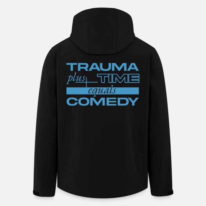 Trauma + Time = Comedy - Men’s Recycled Softshell Jacket Discoverer by Stanley/Stella - black