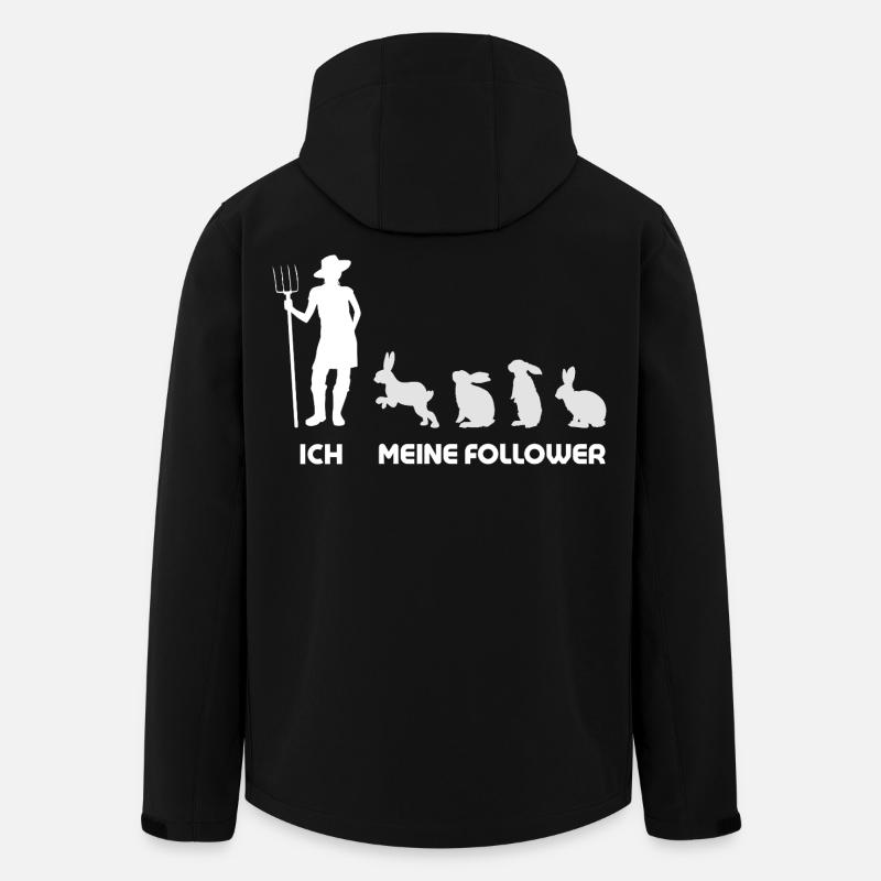 Moi, mes abonnés, les femmes lapines - Veste softshell homme en polyester recyclé Stanley/Stella - noir