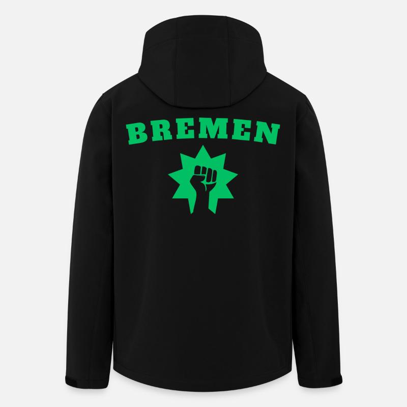 Bremen - Recycelte Männer Softshell-Jacke von Stanley/Stella - Schwarz