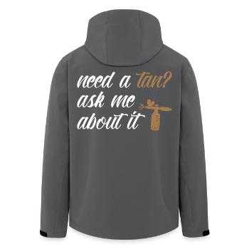 Spray Tanning Artist Oil Professional Kit Spray - Recycelte Männer Softshell-Jacke von Stanley/Stella - Anthrazit - Hinten - AI Model Male 185 light (185cm)