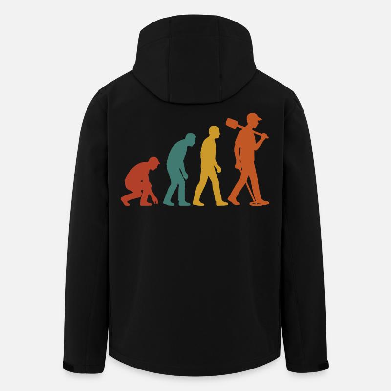 Evolution Of Metal Detecting Enthusiasts - Men’s Recycled Softshell Jacket by Stanley/Stella - black