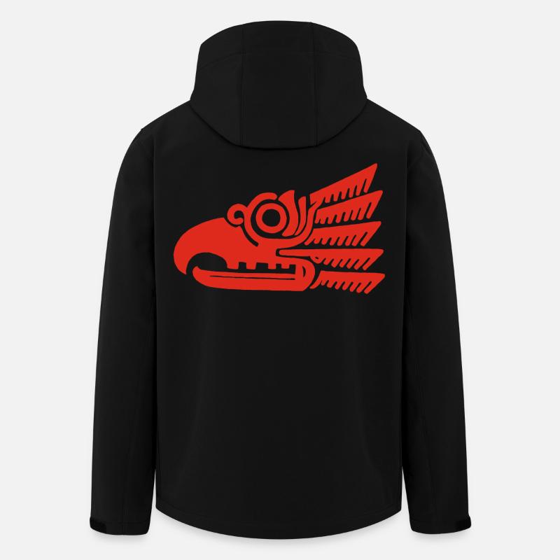 Roter Stammesvogelkopf - Recycelte Männer Softshell-Jacke von Stanley/Stella - Schwarz