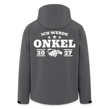 I'm Going To Be Uncle 2027 Pregnancy Announcement - Men’s Recycled Softshell Jacket by Stanley/Stella - black - Back - AI Model Male 185 light (185cm)