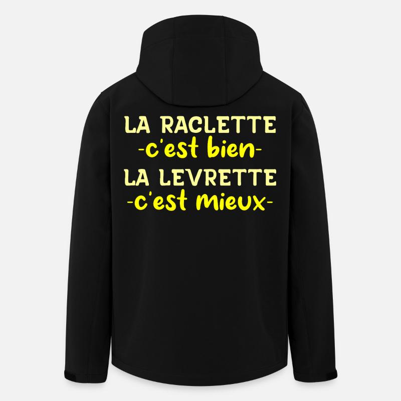 La Raclette C'est Bien La Levrette C'est Mieux - Veste softshell homme en polyester recyclé Stanley/Stella - noir