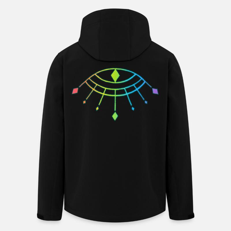 Symbole du dieu Horus - Veste softshell homme en polyester recyclé Stanley/Stella - noir