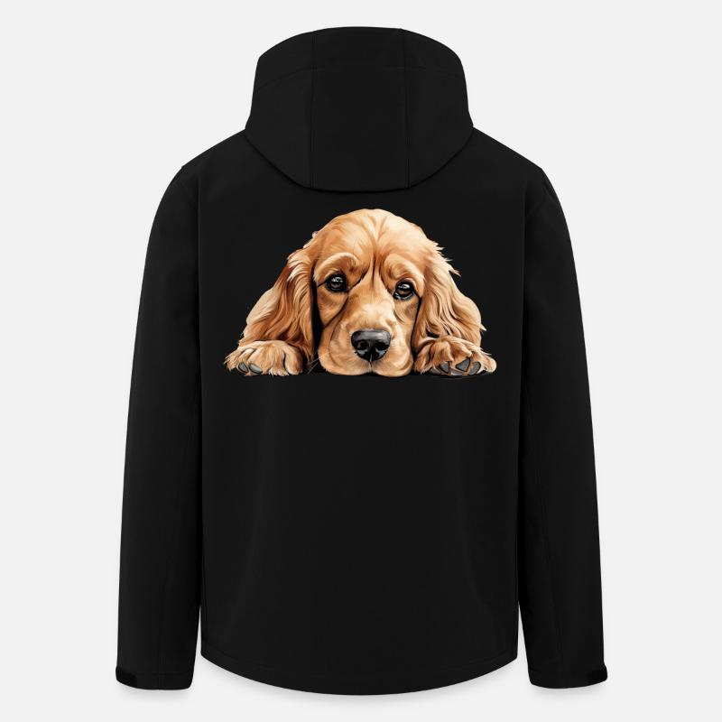 Cocker Spaniel Dog - Men’s Recycled Softshell Jacket by Stanley/Stella - black