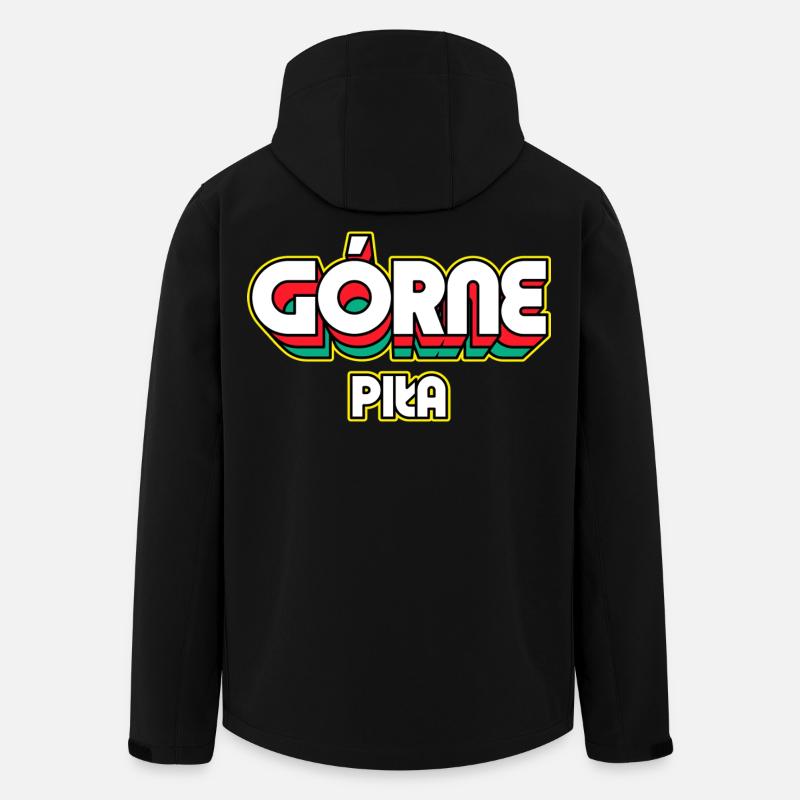 Górne Piła. Retro District Name - Men’s Recycled Softshell Jacket by Stanley/Stella - black